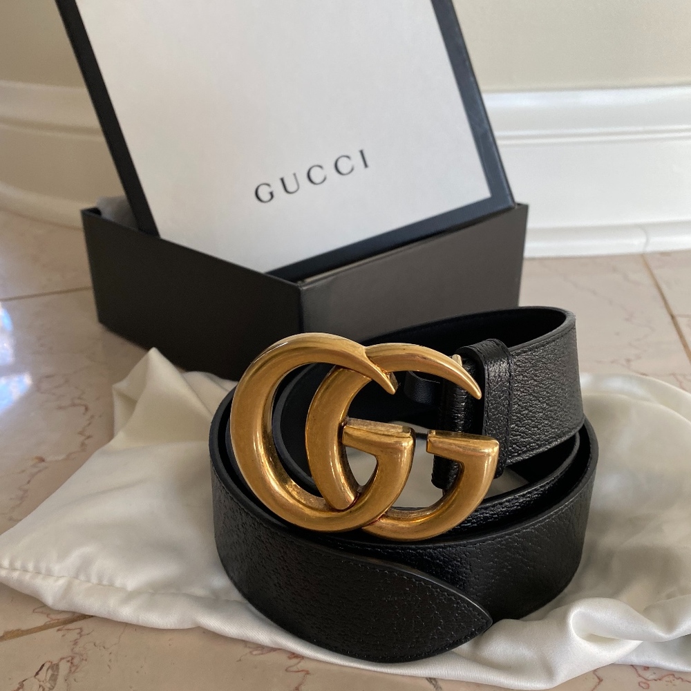 Gucci Belt Men's Size 95 with Double G Buckle